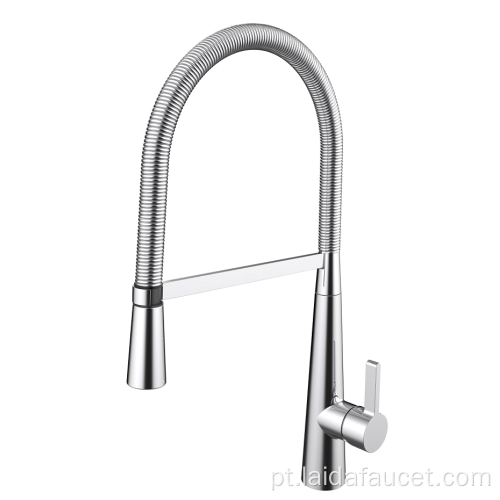Torneira de cozinha de puxar uma única alça
